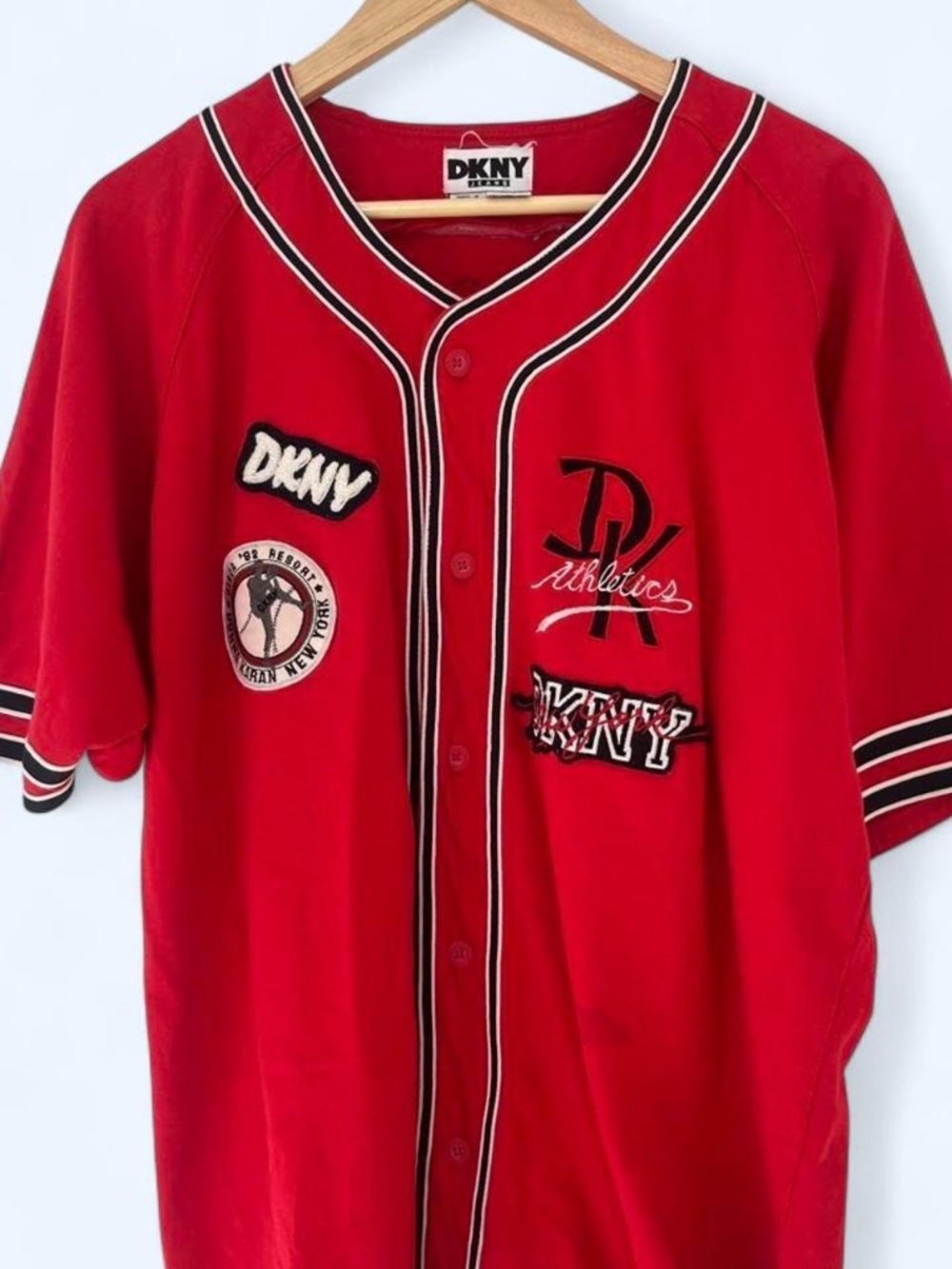 1993 Vintage DKNY Jeans Baseball Jersey M